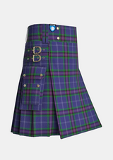 Utility_Heart_of_Scotland_Tartan_4230_kilt_side_image_with_pleated_design_and_adjustable_buckles_for_men