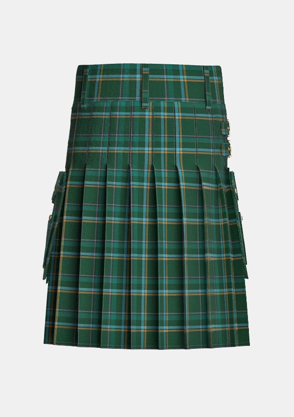 Utility_Heartfelt_Welcome_Tartan_14611_kilt_back_image_with_pleated_design_and_adjustable_buckles_for_men