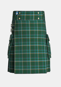 Utility_Heartfelt_Welcome_Tartan_14611_kilt_front_image_with_pleated_design_and_adjustable_buckles_for_men