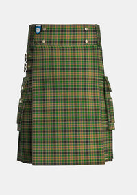 Utility_Hebrides_Tartan_5172_kilt_front_image_with_pleated_design_and_adjustable_buckles_for_men