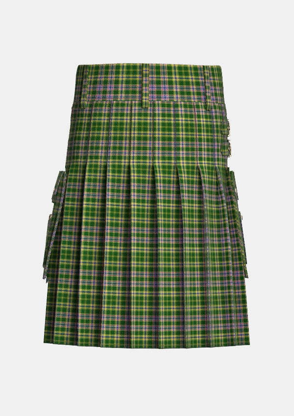 Utility_Henry_Tartan_11437_kilt_back_image_with_pleated_design_and_adjustable_buckles_for_men