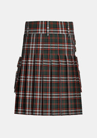Utility_Heritage_of_Ireland_Tartan_kilt_back_image_with_pleated_design_and_adjustable_buckles_for_men