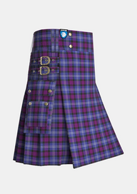 Utility_Heritage_of_Scotland_tartan_7300_kilt_side_image_with_pleated_design_and_adjustable_buckles_for_men