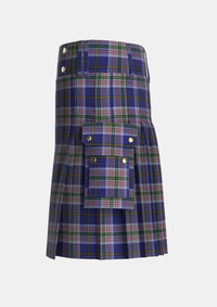 Utility_Heston_Tartan_4221_kilt_left_image_with_pleated_design_and_adjustable_buckles_for_men