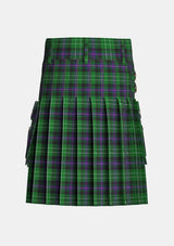 Utility_Hibernian_Football_Club_Tartan_2559_kilt_back_image_with_pleated_design_and_adjustable_buckles_for_men