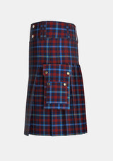 Utility_Highland_Titles_Tartan_kilt_left_image_with_pleated_design_and_adjustable_buckles_for_men