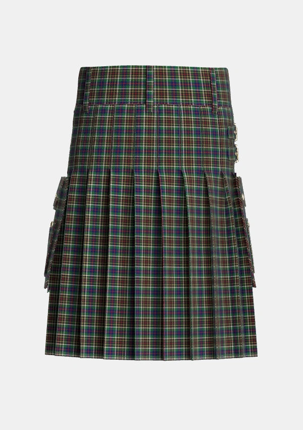 Utility_Hislop_Hyslop_Hunting_2_Tartan_2135_kilt_back_image_with_pleated_design_and_adjustable_buckles_for_men