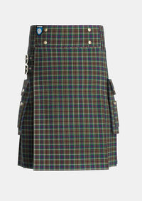 Utility_Hislop_Hyslop_Hunting_2_Tartan_2135_kilt_front_image_with_pleated_design_and_adjustable_buckles_for_men