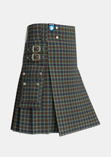 Utility_Hislop_Hyslop_Hunting_2_Tartan_2135_kilt_side_image_with_pleated_design_and_adjustable_buckles_for_men