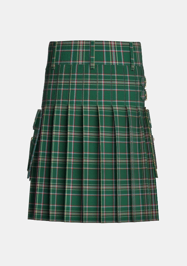 Utility_Hogan_Tartan_10071_kilt_back_image_with_pleated_design_and_adjustable_buckles_for_men