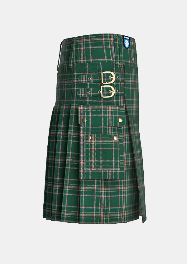 Utility_Hogan_Tartan_10071_kilt_right_image_with_pleated_design_and_adjustable_buckles_for_men