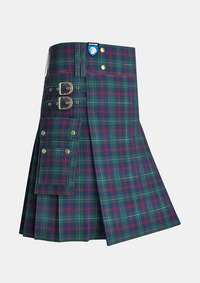 Utility_Hogg_A_Tartan_12989_kilt_side_image_with_pleated_design_and_adjustable_buckles_for_men
