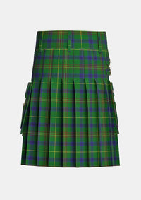 Utility_Holmes_Tartan_5729_kilt_back_image_with_pleated_design_and_adjustable_buckles_for_men