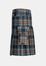 Utility_Holyrood_tartan_kilt_left_image_with_pleated_design_and_adjustable_buckles_for_men