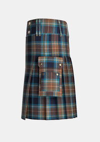 Utility_Holyrood_tartan_kilt_left_image_with_pleated_design_and_adjustable_buckles_for_men