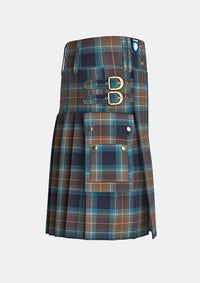 Utility_Holyrood_tartan_kilt_right_image_with_pleated_design_and_adjustable_buckles_for_men