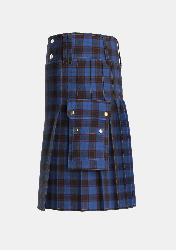 Utility_Home_or_Hume_Vestiarium_Scoticum_Tartan_127_kilt_left_image_with_pleated_design_and_adjustable_buckles_for_men