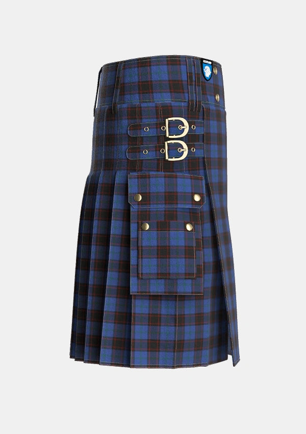 Utility_Home_or_Hume_Vestiarium_Scoticum_Tartan_127_kilt_right_image_with_pleated_design_and_adjustable_buckles_for_men