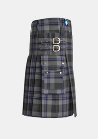Utility_Hood_Tartan_6480_kilt_right_image_with_pleated_design_and_adjustable_buckles_for_men
