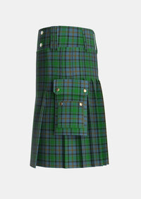 Utility_Hope_Vere_Lochcarron_Tartan_7736_kilt_left_image_with_pleated_design_and_adjustable_buckles_for_men