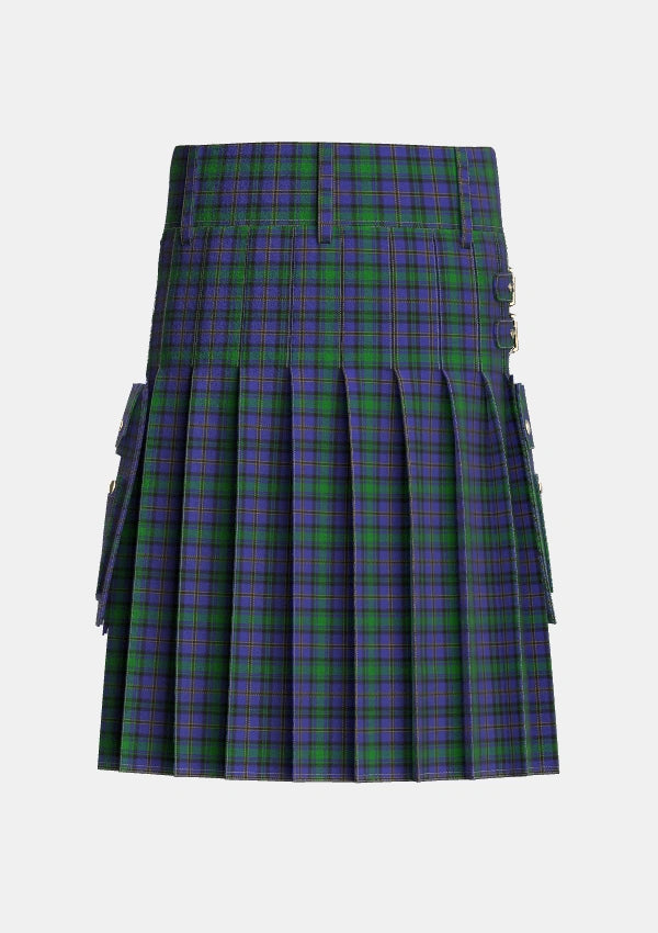 Utility_Hope_Vere_Weir_Tartan_320_kilt_back_image_with_pleated_design_and_adjustable_buckles_for_men