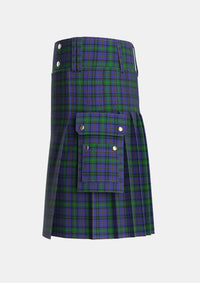 Utility_Hope_Vere_Weir_Tartan_320_kilt_left_image_with_pleated_design_and_adjustable_buckles_for_men