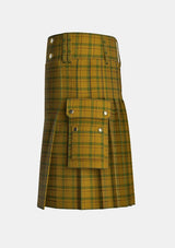 Utility_Houston_tartan_6043_kilt_left_image_with_pleated_design_and_adjustable_buckles_for_men