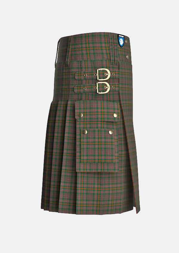 Utility_Howells_Tartan_3111_kilt_right_image_with_pleated_design_and_adjustable_buckles_for_men