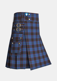 Utility_Hume_tartan_127_kilt_side_image_with_pleated_design_and_adjustable_buckles_for_men