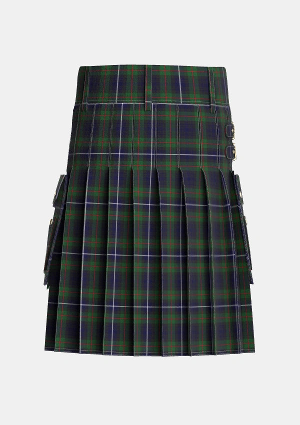 Utility_Humphries_Personal_Tartan_5225_kilt_back_image_with_pleated_design_and_adjustable_buckles_for_men