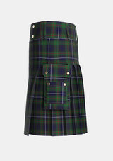 Utility_Humphries_Personal_Tartan_5225_kilt_left_image_with_pleated_design_and_adjustable_buckles_for_men