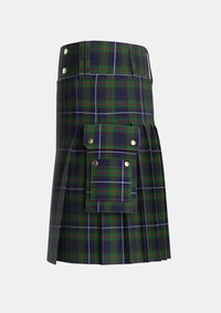 Utility_Humphries_Personal_Tartan_5225_kilt_left_image_with_pleated_design_and_adjustable_buckles_for_men