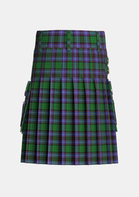 Utility_Hunter_of_Peebleshire_2_Tartan_789_kilt_back_image_with_pleated_design_and_adjustable_buckles_for_men