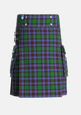 Utility_Hunter_of_Peebleshire_2_Tartan_789_kilt_front_image_with_pleated_design_and_adjustable_buckles_for_men