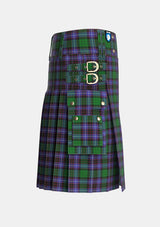 Utility_Hunter_of_Peebleshire_2_Tartan_789_kilt_right_image_with_pleated_design_and_adjustable_buckles_for_men