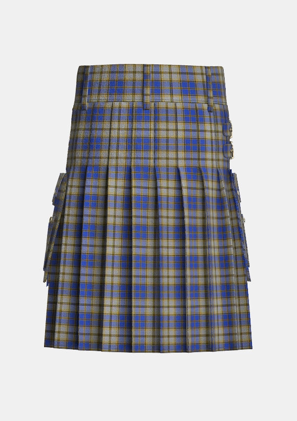 Utility_Independence_Tartan_2285_kilt_back_image_with_pleated_design_and_adjustable_buckles_for_men