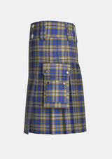 Utility_Independence_Tartan_2285_kilt_left_image_with_pleated_design_and_adjustable_buckles_for_men