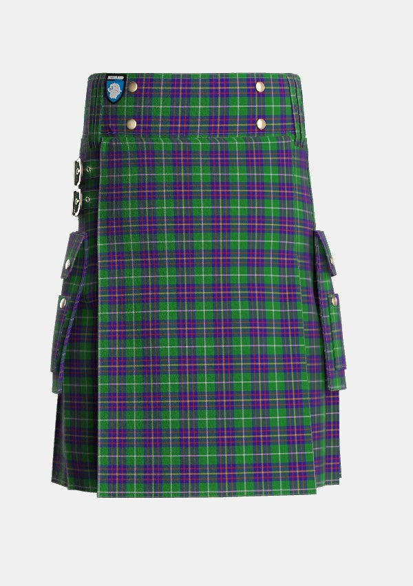 Utility_Inglis_2_Tartan_1798_kilt_front_image_with_pleated_design_and_adjustable_buckles_for_men