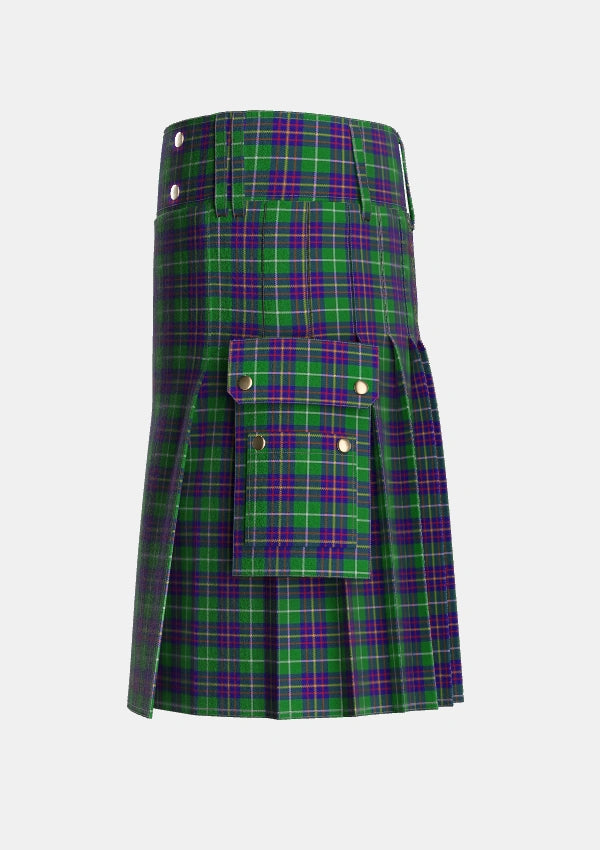 Utility_Inglis_2_Tartan_1798_kilt_left_image_with_pleated_design_and_adjustable_buckles_for_men