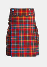 Utility_Innes_tartan_3387_kilt_front_image_with_pleated_design_and_adjustable_buckles_for_men