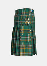 Utility_Irish_tartan_kilt_right_image_with_pleated_design_and_adjustable_buckles_for_men