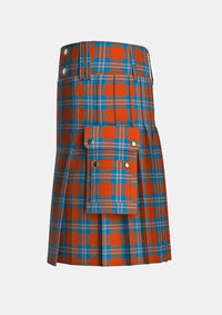 Utility_Irn_Bru_tartan_2394_kilt_left_image_with_pleated_design_and_adjustable_buckles_for_men