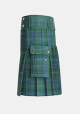 Utility_Irvine_of_Drum_Tartan_733_kilt_left_image_with_pleated_design_and_adjustable_buckles_for_men