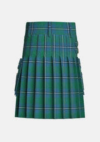 Utility_Irvine_tartan_kilt_back_image_with_pleated_design_and_adjustable_buckles_for_men