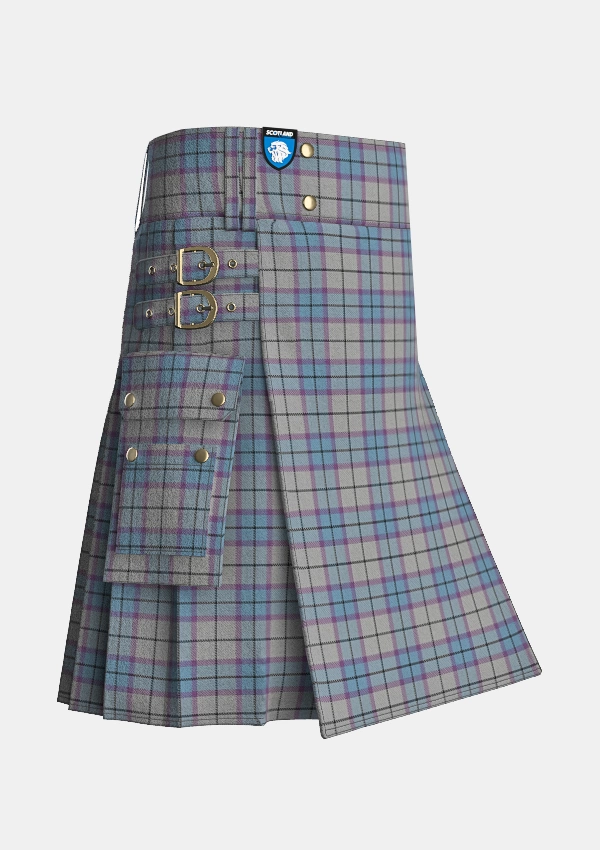 Utility_Islander_Dress_Tartan_10248_kilt_side_image_with_pleated_design_and_adjustable_buckles_for_men