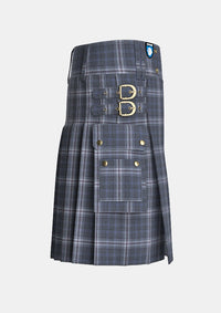 Utility_Islay_Mist_tartan_12611_kilt_right_image_with_pleated_design_and_adjustable_buckles_for_men