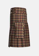 Utility_Islay_Tartan_5280_kilt_left_image_with_pleated_design_and_adjustable_buckles_for_men