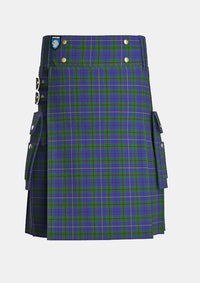 Utility_Italian_Tartan_5285_kilt_front_image_with_pleated_design_and_adjustable_buckles_for_men