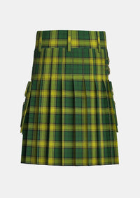 Utility_Jamaican_National_tartan_10545_kilt_back_image_with_pleated_design_and_adjustable_buckles_for_men