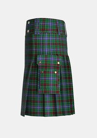 Utility_James_Tartan_2456_kilt_left_image_with_pleated_design_and_adjustable_buckles_for_men